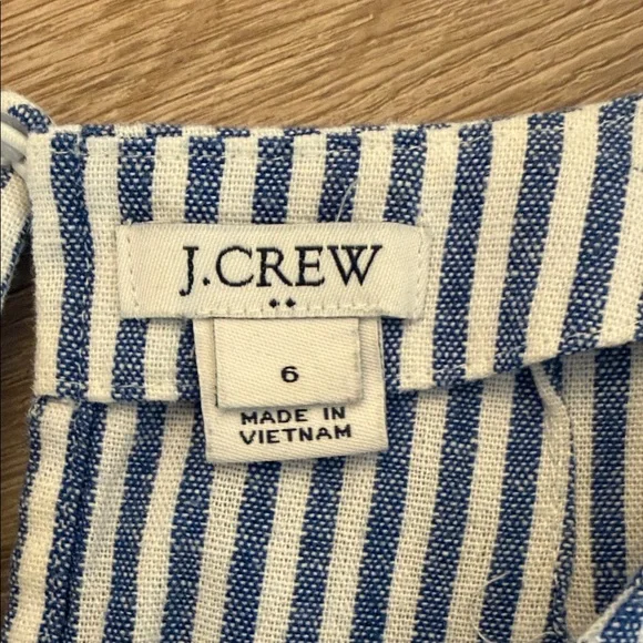 J. Crew Striped Sleeveless Top with Pocket, Size 6 - Picture 6 of 8